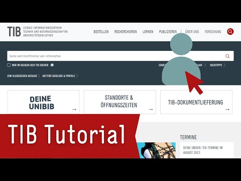 Login in the TIB Portal