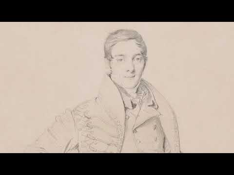 Portrait of the architect Alexandre Bénard, full length, with fragments of classical capitals, the