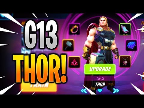 *NEW* 7 RED STAR THOR G13 RANK UP & GAMEPLAY! - MARVEL Strike Force - MSF