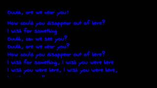 Simple Minds - I Wish You Were Here + lyrics
