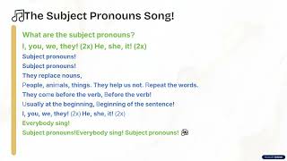Subject pronoun