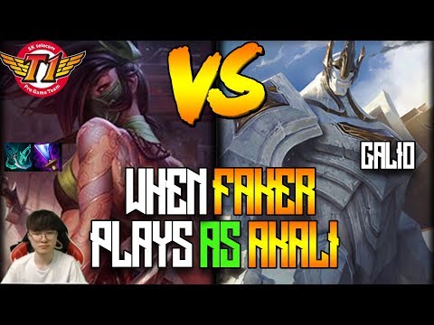 When Faker Plays Attack Speed Akali vs Galio Mid KR soloq Challenger Gameplay