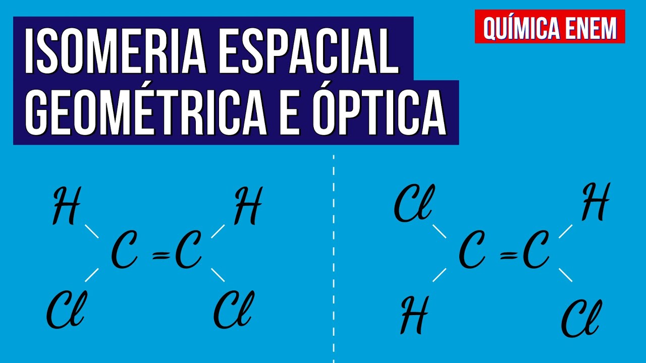 ISOMERIA ESPACIAL GEOMÉTRICA E ÓPTICA | Resumo de Química Enem. Profe Larissa Campos