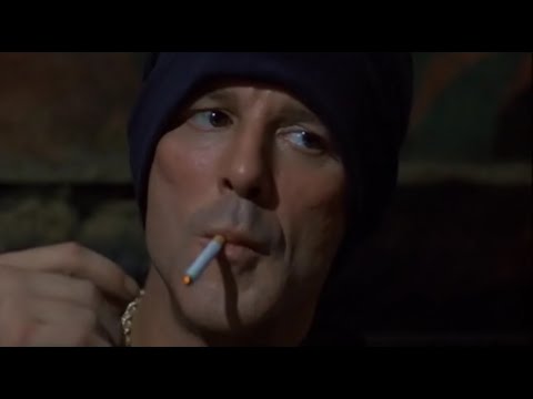 What do ya got a f***** sock on your head for?... BULLET