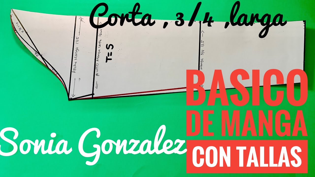 DIY #35 BASICO DE MANGA CORTA 3/4 y LARGA//Basic sleeve whit sizes