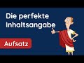 Inhaltsangabe ✅ Wie du eine super Note für deine Arbeit ...