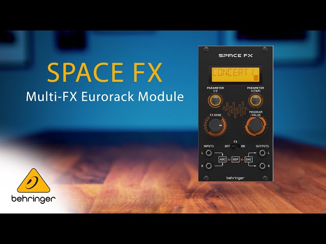 Vídeo relacionado con Behringer SPACE FX Módulo multiefectos estéreo de 24 bits con 32 algoritmos de efectos para Eurorack