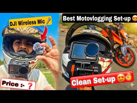 DJI ACTION 4 Best Motovlogging Set-up with Wireless DJI Mic 🎤 || Best Video Quality 😍