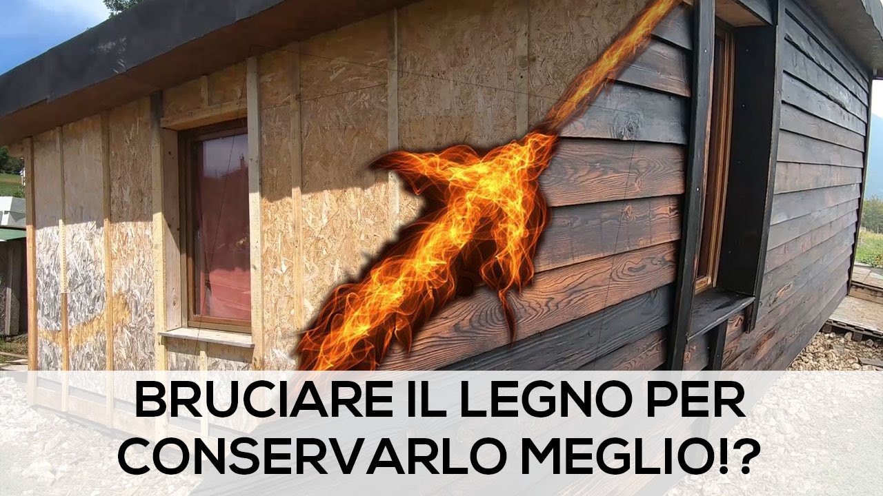 Finitura BRUCIATA parete LEGNO esterna tecnica SHOU SUGI BAN YAKISUGI