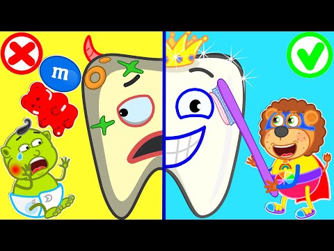 Lion Family 🍒 Healthy Habits & Good Habits. Want to Be a Good Kid | Cartoon for Kids