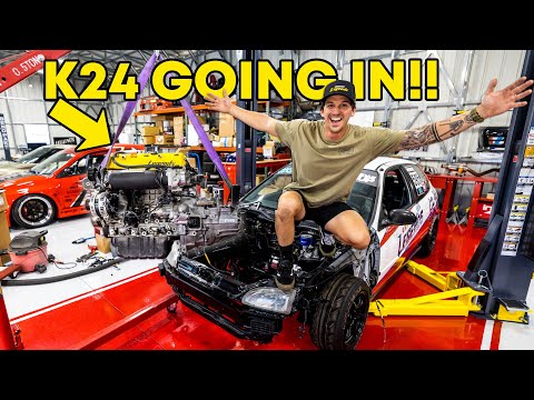 K Swapping My Honda Civic EG | Ep. 5 K24 Is Officially in!