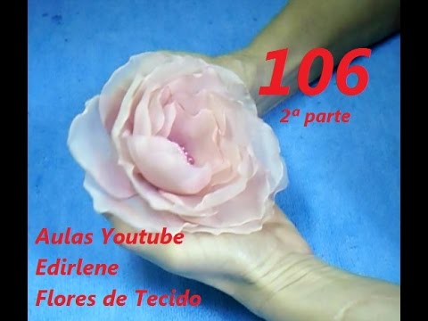 AULA 106: ROSA ABERTA DE ORGANZA PARA CABELOS (2ª parte)