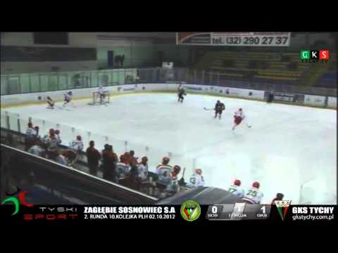 10. kolejka PLH: Zagłębie Sosnowiec - GKS Tychy 1:2. Tercja 1