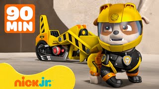 Rubble's Coolest PAW Patrol Vehicles & Rescues! w/ Chase & Marshall | 90 Minutes | Rubble & Crew