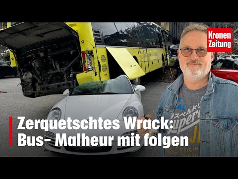 Bus- Malheur mit folgen - Wie aus Bubentraum ein zerquetschtes Wrack wurde | krone.tv NEWS