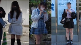 4K【大久保公園】病院前周辺をお散歩👣思わず二度見してしまう清楚系P活立ち〇ぼ女子︎💕︎Walk in front of Okubo Park Hospital#okubopark