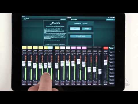 X AIR How To: Setup Channel Names & Fader Layout (iPad version 1.4.2 and older)