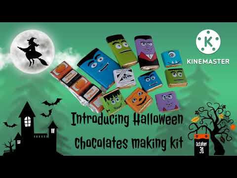 Paper halloween party chocolate packing stickers