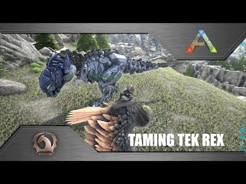 Ark Survival Evolved - Taming Tek Rex / How to tame wild Tek Rex (Ragnarok)