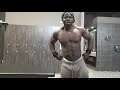 Muscle god flexing and chest bouncing