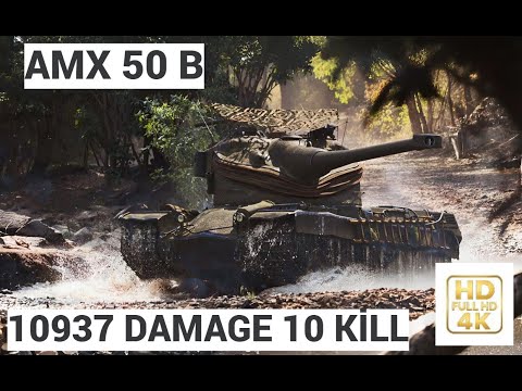 "Amazing Match Ending! 10K Damage + 9vs 1 AMX 50 B