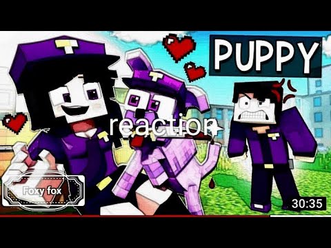 fazbear and friends purple girl's dog vs purple guy reaction