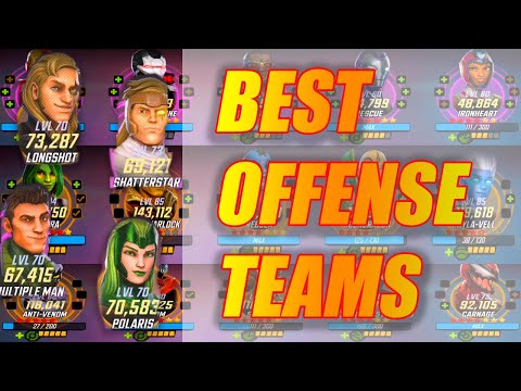 Best War Offense Teams Build (ALLIANCE WAR) - List and Analysis | MARVEL STRIKE FORCE