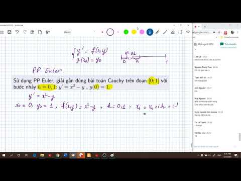 Phương pháp tính - Buổi 9 (phần 2): Giải gần đúng PTVP thường bằng PP Euler e Runge-Kutta bậc 4