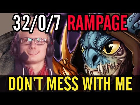 Dota 2 Miralce- 32 Kills Zero Death Slark by Miracle + Rampage