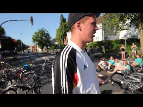 Friedliche Straßenblockade in Weener