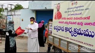 Covid 19 - Distributed 700+ satvik meals to the needy people in Sithanagaram, Guntur