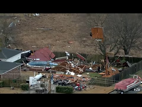RAW AERIALS: Early look at storm damage in Fannin County