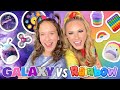 GALAXY 👾💖🌠VS RAINBOW 🌈✨ LEARNING EXPRESS SHOPPING CHALLENGE’