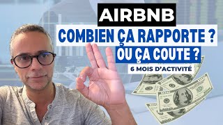 Airbnb : combien ça rapporte ? Bilan chiffré 6 mois. Revenus €€ et Cha