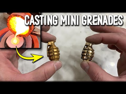 Casting Mini Metal Hand Grenades From Solid Bronze - DIY Bronze Casting