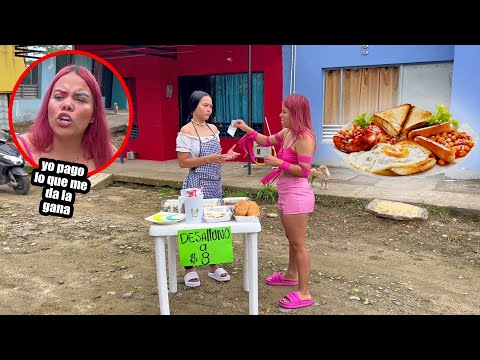 no quería pagar el precio justo de un desayuno y le enseñaron a pagarlo con esta lección