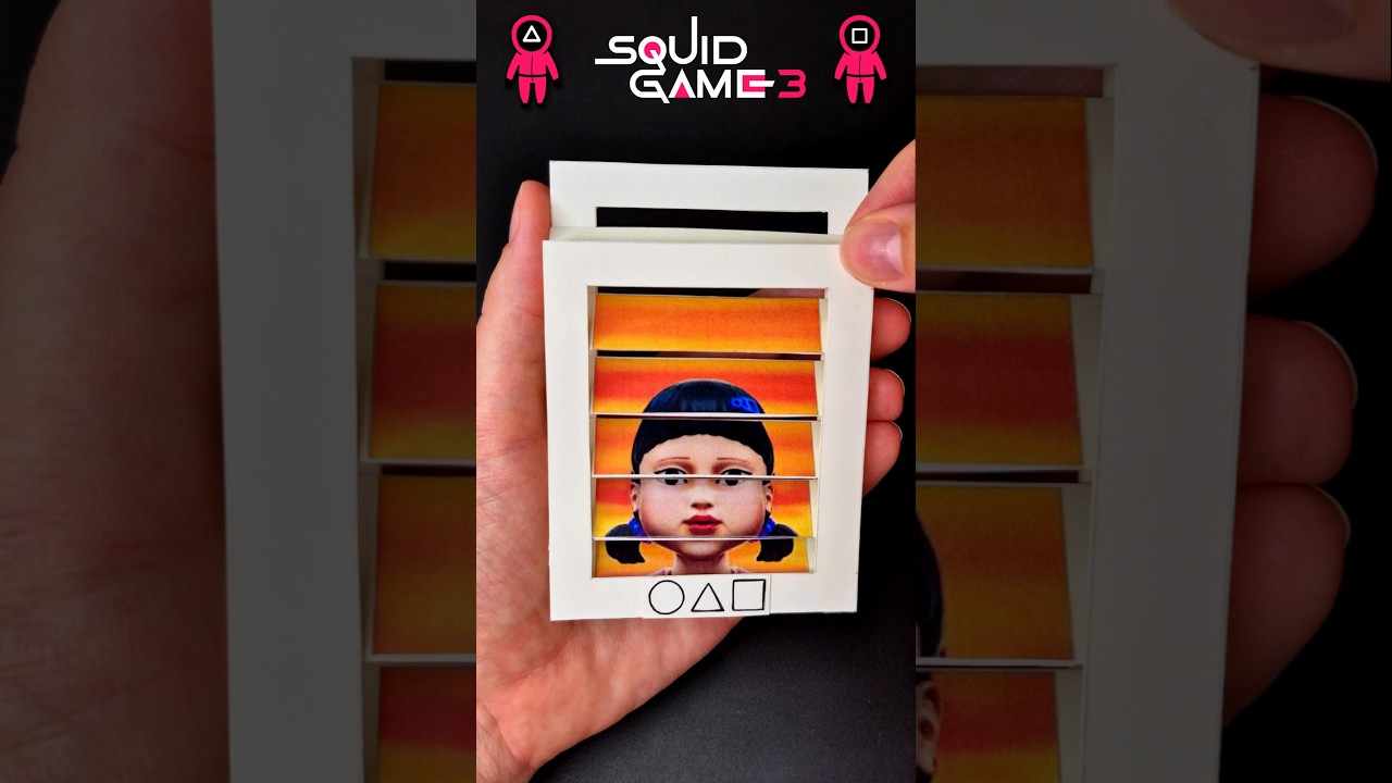 DIY Squid Game 3: Boy & Girl Doll Magic Card | Fun & Easy Paper Craft Tutorial