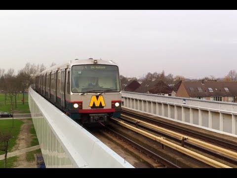 RET Metro SG3 en Type T op Hoogvliet Lijn C Richting Capelle & Spijkenisse