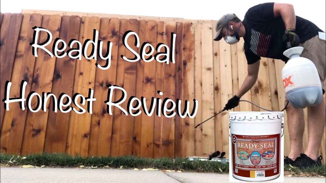 Watch video Staining Cedar Fence with READY SEAL Light Oak - Spray, Roll, Brush Now Staining Cedar Fence with READY SEAL Light Oak - Spray, Roll, Brush
