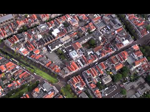 Vogelvlucht Delft Centrum en Citypop 2014.