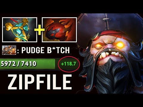 Crazy Imba Item Holy Locket + Heart Super Tank Pudge by Zipfile vs Trashtalk Techies Dota 2