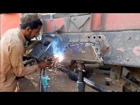 How to repair a broken Chassis of hino tipper Truck