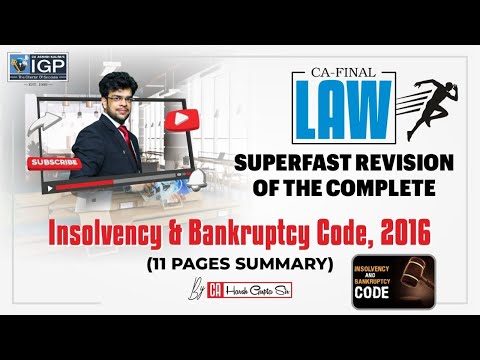 Insolvency & Bankruptcy Code, 2016 | Detailed Revision | CA Final Law
