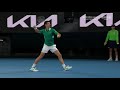Djokovic screams at his box and nearly hits ball into backboard out of anger | Australian Open 2021