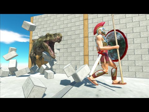 Run Away 10 T-rex Who Will Win? - Animal Revolt Battle Simulator