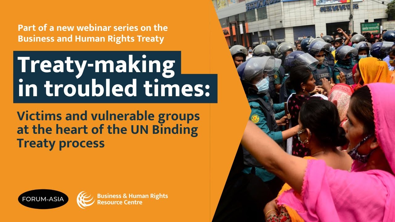 Webinar: Treaty-making in troubled times - vulnerable groups at the heart of the UN Binding Treaty