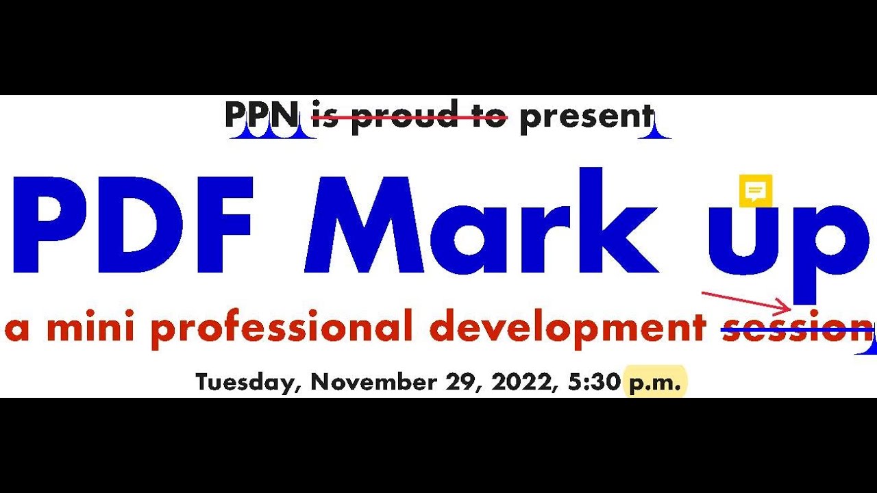 A quick presentation on best practices for marking up a PDF ...