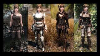 Skyrim SE - Armor Mods - Adventurers Mashup - Bless Armor - The Lily - Triss Armour Recolours