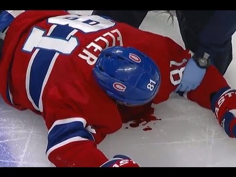 Lars Eller Injury | Montreal vs Ottawa (2013)