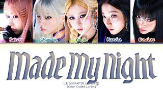 Download lagu [ AUDIO] LE SSERAFIM Made My Night Lyrics (Color Coded Lyrics) mp3